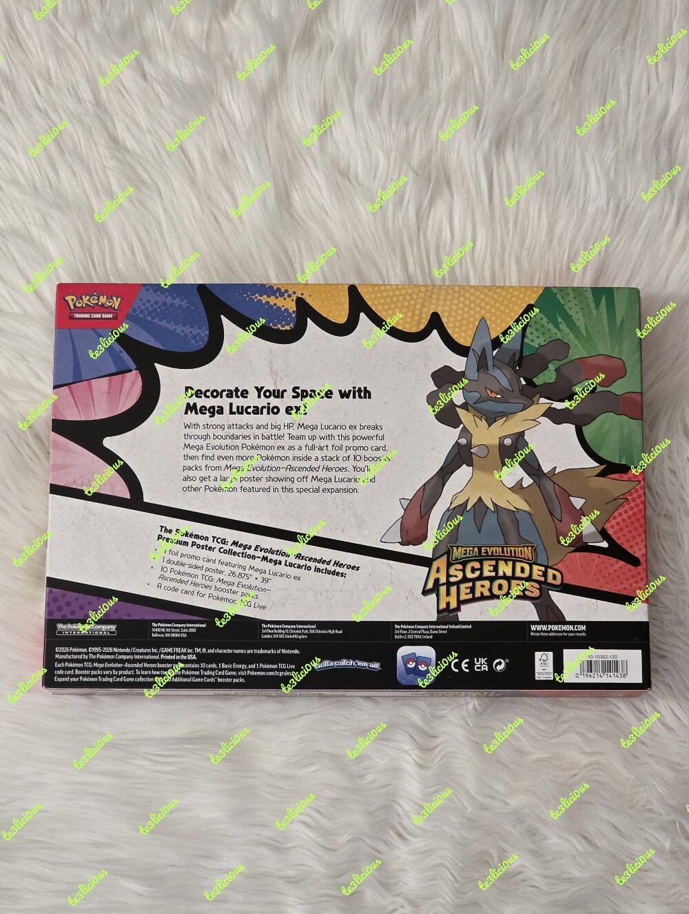 POKÉMON TCG: ASCENDED HEROES MEGA LUCARIO PREMIUM POSTER COLLECTION - Picture 4 of 8